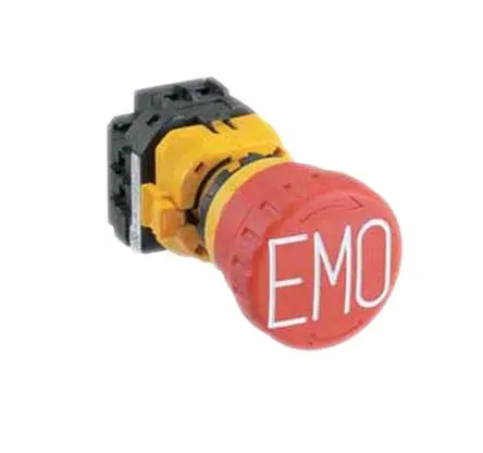 Produktfoto 1 von Idec XW Not-Aus-Drucktaster, Panel, Ø 22 mm, 2 Öffner, Rot, Gelb IP65, IP20, x 48.7 mm, Drehfreigabe