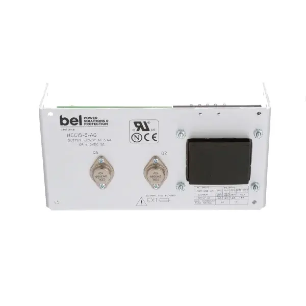 Produktfoto 1 von BEL POWER SOLUTIONS INC Linearnetzteil Offene Bauform, 3 A 15 V 2 Ausg.  L. 238.25 mm 90 W B. 123.7 mm T. 83.19 mm