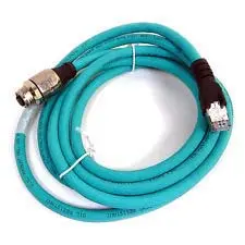 Produktfoto 1 von Turck M12, RJ45 Ethernet-Kabel, 3 m, Blaugrün, Aussen ø 7.7 mm Außen-ø , Thermoplastisches Elastomer