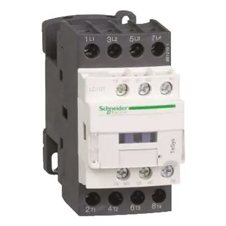 Produktfoto 1 von Schneider Electric TeSyS D Schütz 24V ac-Spule, 4-polig, 690V / 32 A 24V ac 2.5 W 4 Schließer Motorsteuerung,