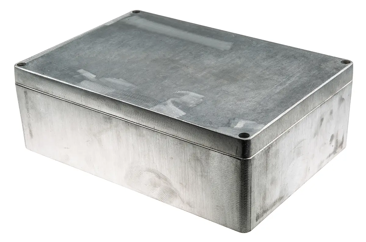 Produktfoto 1 von RS PRO RJ; Gehäuse; Aluminiumdruckguss; Silber IP66 Breite 230 mm Höhe 110 mm Länge 330 mm