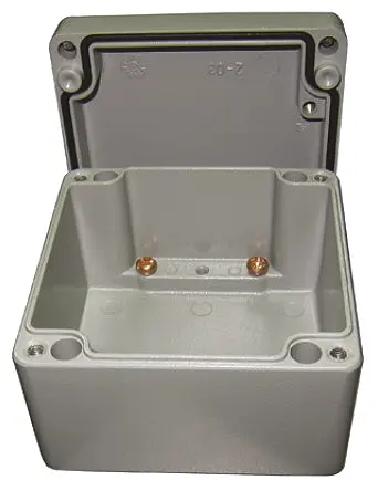 Produktfoto 1 von RS PRO RJ; Gehäuse; Aluminiumdruckguss; Grau IP66 Breite 230 mm Höhe 110 mm Länge 330 mm