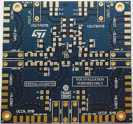 Produktfoto 1 von STMicroelectronics Entwicklungskit analog, Operationsverstärker, STEVAL-CCA057V4 Evaluierungsplatine
