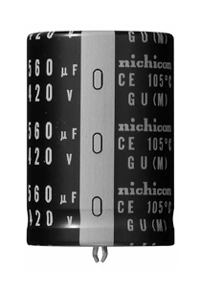Produktfoto 1 von Nichicon GU Snap-In Aluminium-Elektrolyt Kondensator 22000μF ±20% / 16V dc, Ø 25mm x 45mm, bis 105°C