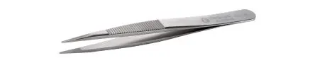 Produktfoto 1 von ideal-tek Edelstahl Pinzette, 120mm, Spitze Geriffelt Antimagnetisch 1-teilig