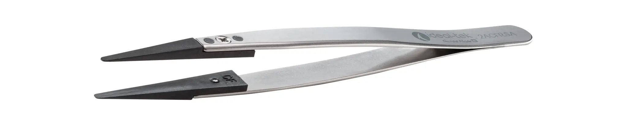 Produktfoto 1 von ideal-tek Pinzette, 130 mm, Spitze Flach, Abgerundet Antimagnetisch ESD-sicher
