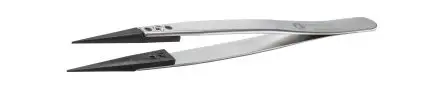Produktfoto 1 von ideal-tek Edelstahl, Kunststoff, Kohlenstofffaser Pinzette, 130mm, Spitze Fein, Spitz, Gerade, Stabil Antimagnetisch