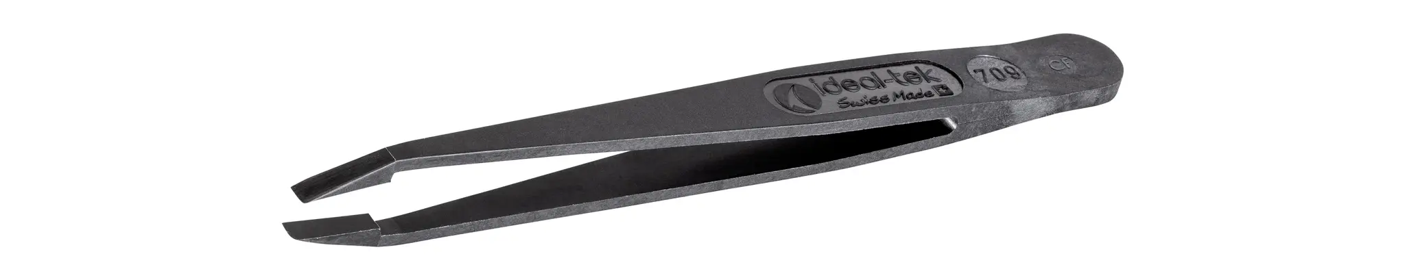 ideal-tek PA66/CF30 (Spitze), Kunststoff (Gehäuse) Pinzette, 115 mm, Spitze Flach ESD-sicher