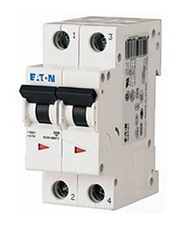 Produktfoto 1 von Eaton FAZ Miniaturüberlastschalter Typ C, Pol 2-polig 20 A 415 V ac, Abschaltvermögen 10 kA xEffect 60 V dc