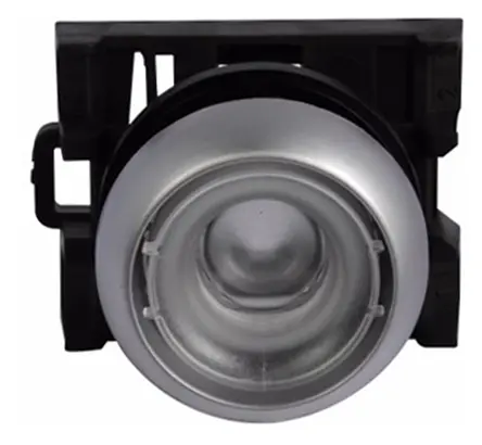 Produktfoto 1 von Eaton M22 Drucktastenkopf Ø 22.5 mm, Silber Tastend Rund Rund Kunststoff, IP66