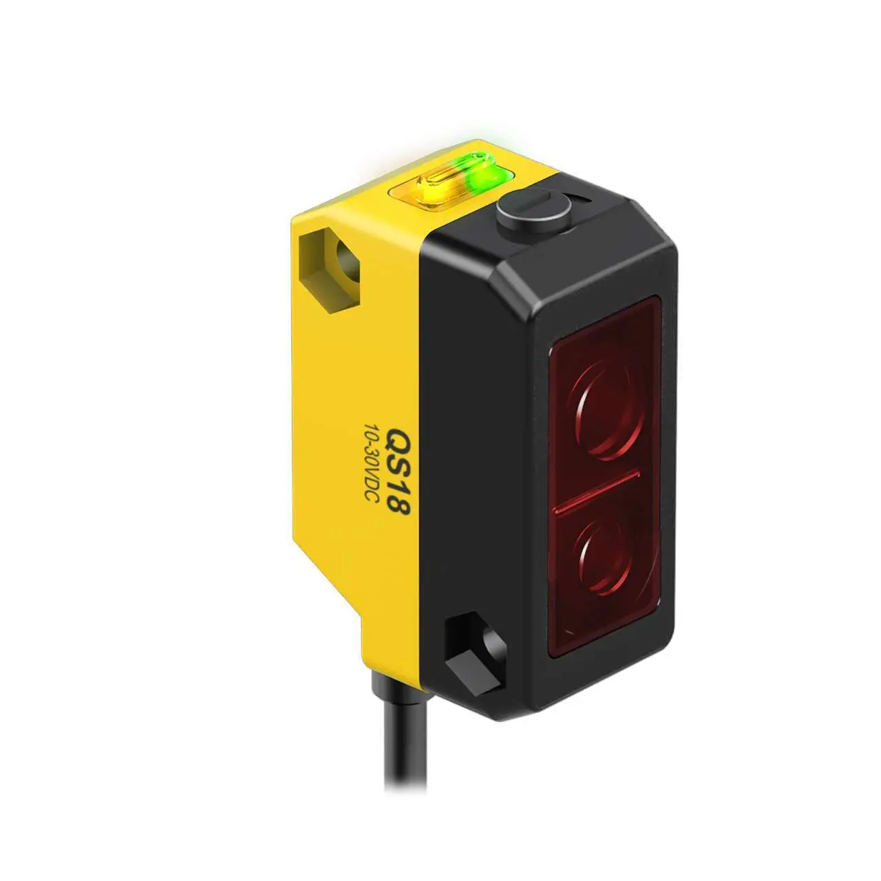 Produktfoto 1 von Banner QS18 Kubisch Optischer Sensor, Diffus, Bereich 1 mm → 100 mm, PNP Ausgang, 4-poliger Steckverbinder