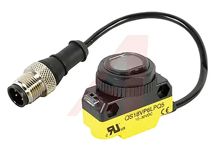 Produktfoto 1 von Banner QS18 zylindrisch Optischer Sensor, Reflektierend, Bereich 3,5 m, PNP Ausgang, 4-poliger Steckverbinder