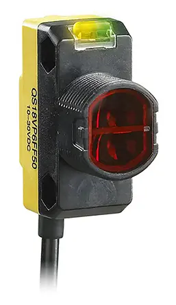 Produktfoto 1 von Banner QS18 zylindrisch Optischer Sensor, Reflektierend, Bereich 3,5 m, PNP Ausgang, 4-poliger Steckverbinder