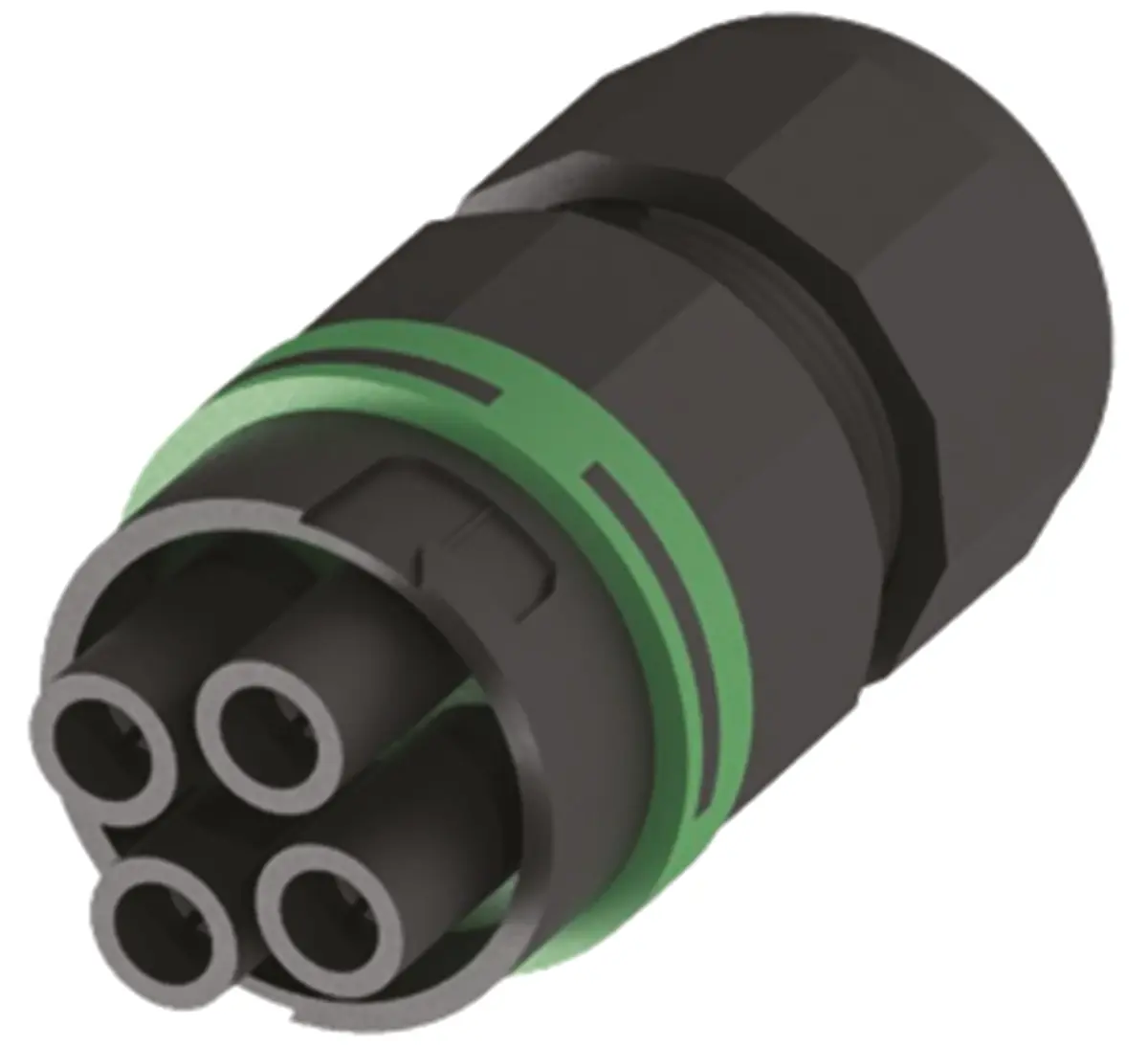 Produktfoto 1 von Techno THB 36.5 mm 26 mm Rundsteckverbinder Buchse 4-polig Buchse 17.5A Kabel IP68