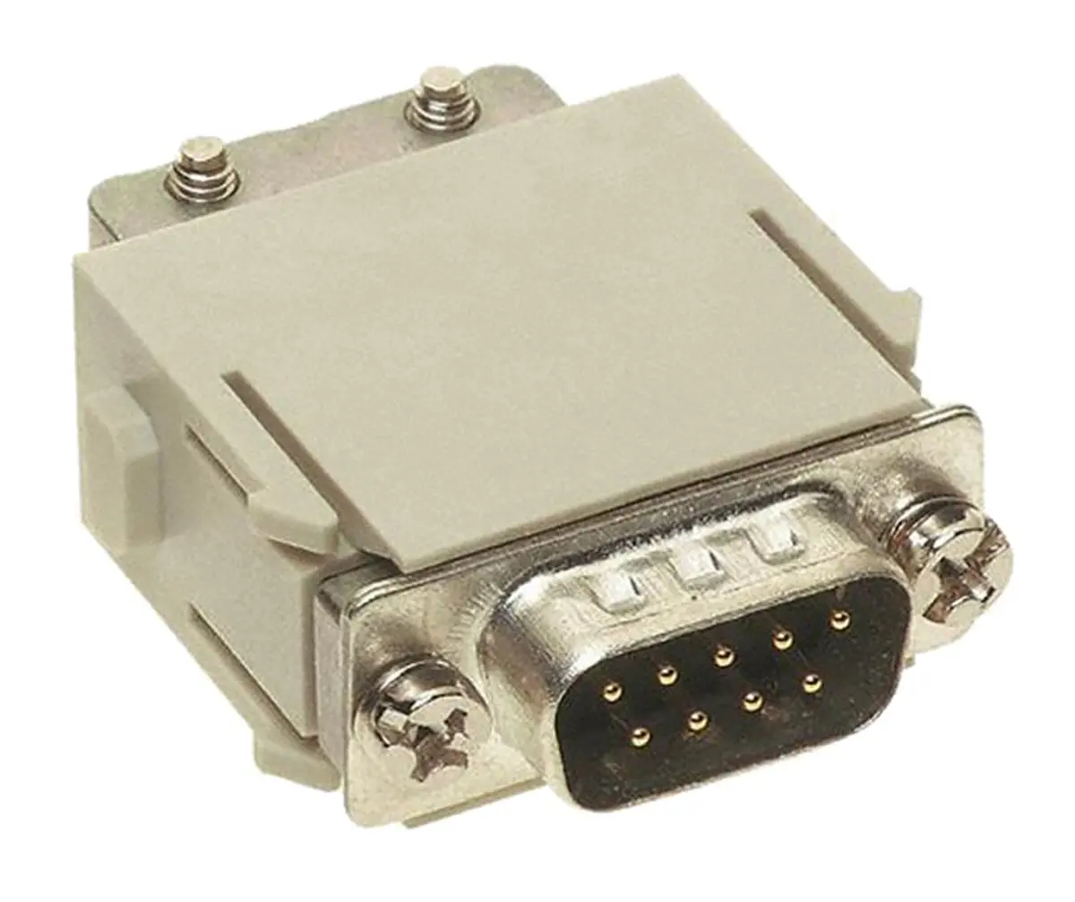 Produktfoto 1 von HARTING Han-Modular Robustes Power Steckverbinder-Modul, 9-polig 5A Stecker, D-Sub Modul Crimp