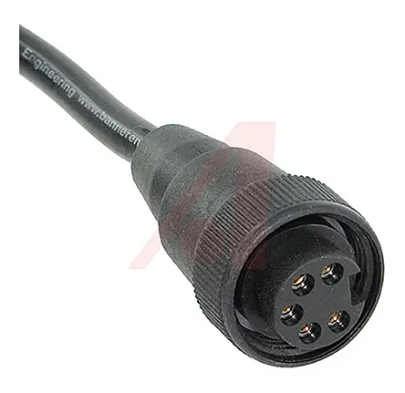 Produktfoto 1 von Banner Not Found, 5-polig Sensor-Betätigungselementkabel, 7/8 Zoll Rund, Gerade Buchse / Nicht abgeschlossen, Länge 4 m