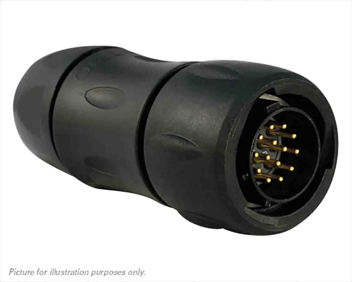 Produktfoto 1 von Souriau Sunbank by Eaton, UTS Kupferlegierung MIL-Spec Rundsteckverbinder Gerade, 14-polig, 600V, Kabel, Gehäuse 12