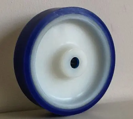 Produktfoto 1 von LAG Rollwagenrolle Weiß, Blau, Mat. Polyurethan, 600 kg Ø 200 mm, B. 50 mm