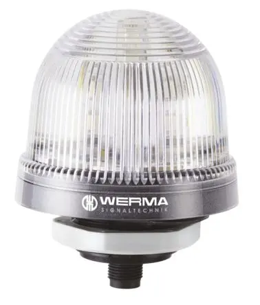 Produktfoto 1 von Werma EM 816 LED Dauer Signalleuchte 24V dc Klar Basis, Ø 75 mm x 97 mm IP65