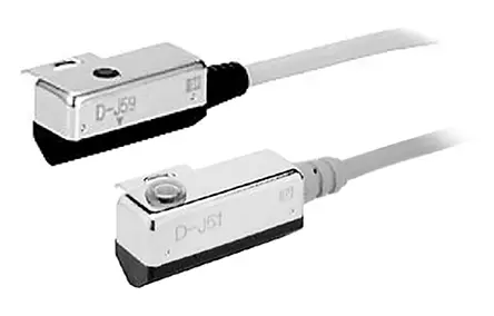 Produktfoto 1 von SMC D-F5P-Serie Tülle, Din-Klemme, Klemme Kabelkanal 200V dc Pneumatischer Positionsdetektor LED Signalleuchten, IP67,