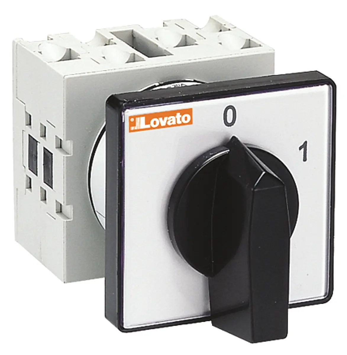 Produktfoto 1 von Lovato GX20 Nockenschalter, 1-polig / 20A, Schließer, 690V (Volts), 1, 3-phasig, 2-Stufen Schraub, 60°-Wurfwinkel