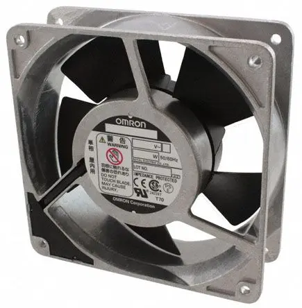 Produktfoto 1 von Omron R87F Axiallüfter, Kugel, 200V ac / 16 W 105 mA, 162 m³/h IPX7 119.5 mm 119.5mm 38 mm