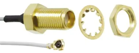 Produktfoto 1 von Molex 89761 Koaxialkabel Buchse, 50 Ω Buchse, 100 mm, SMA / MCRF, Grau