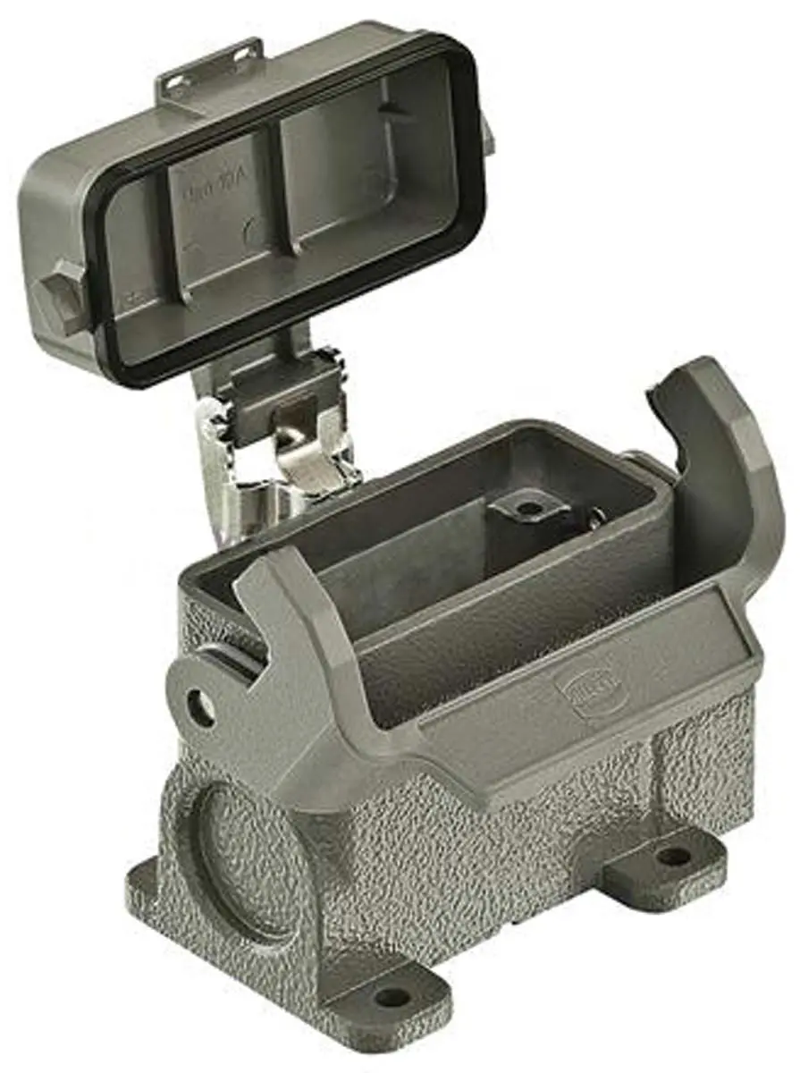 Produktfoto 1 von HARTING 92000 Gehäuse für robusten Stromversorgungsstecker 1 Hebel 1, SMD 10A Untere Abdeckung, IP65