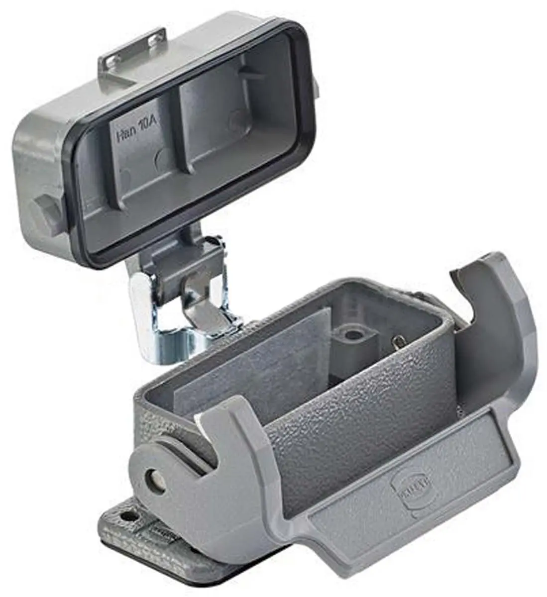 Produktfoto 1 von HARTING 92000 Gehäuse für robusten Stromversorgungsstecker 1 Hebel 1, SMD 10A Untere Abdeckung, IP65