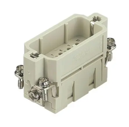 Produktfoto 1 von HARTING 92000 Industrie-Steckverbinder Kontakteinsatz Stecker, 10-polig 16A, Kabel, Steckverbindereinsatz