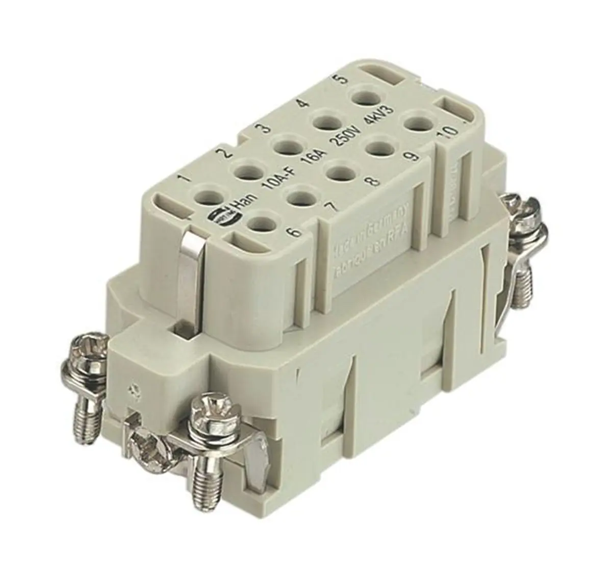 Produktfoto 1 von HARTING Han A Industrie-Steckverbinder Kontakteinsatz, 10-polig 16A Buchse, Crimp