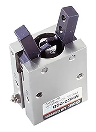 Produktfoto 1 von SMC MHC2 Pneumatikgreifer, Einfachwirkend-Ausführung, 2 Greifarme, Winkel, 0.6 Mpa max. M5 x 0.8