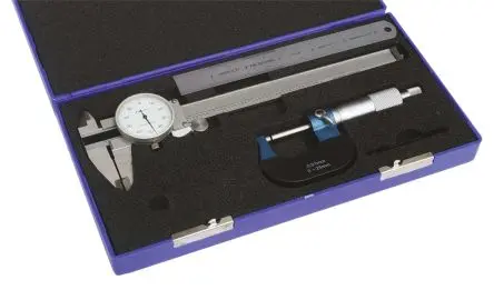 Produktfoto 1 von RS PRO Edelstahl Messwerkzeug-Satz, Beide, ±0.02 mm