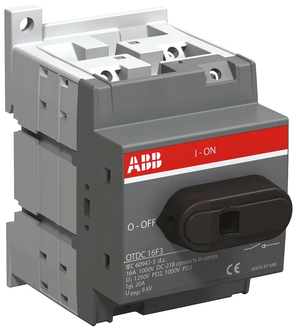 Produktfoto 1 von ABB OT Trennschalter 3-polig Oberfläche 16A 75 kW Rot IP20