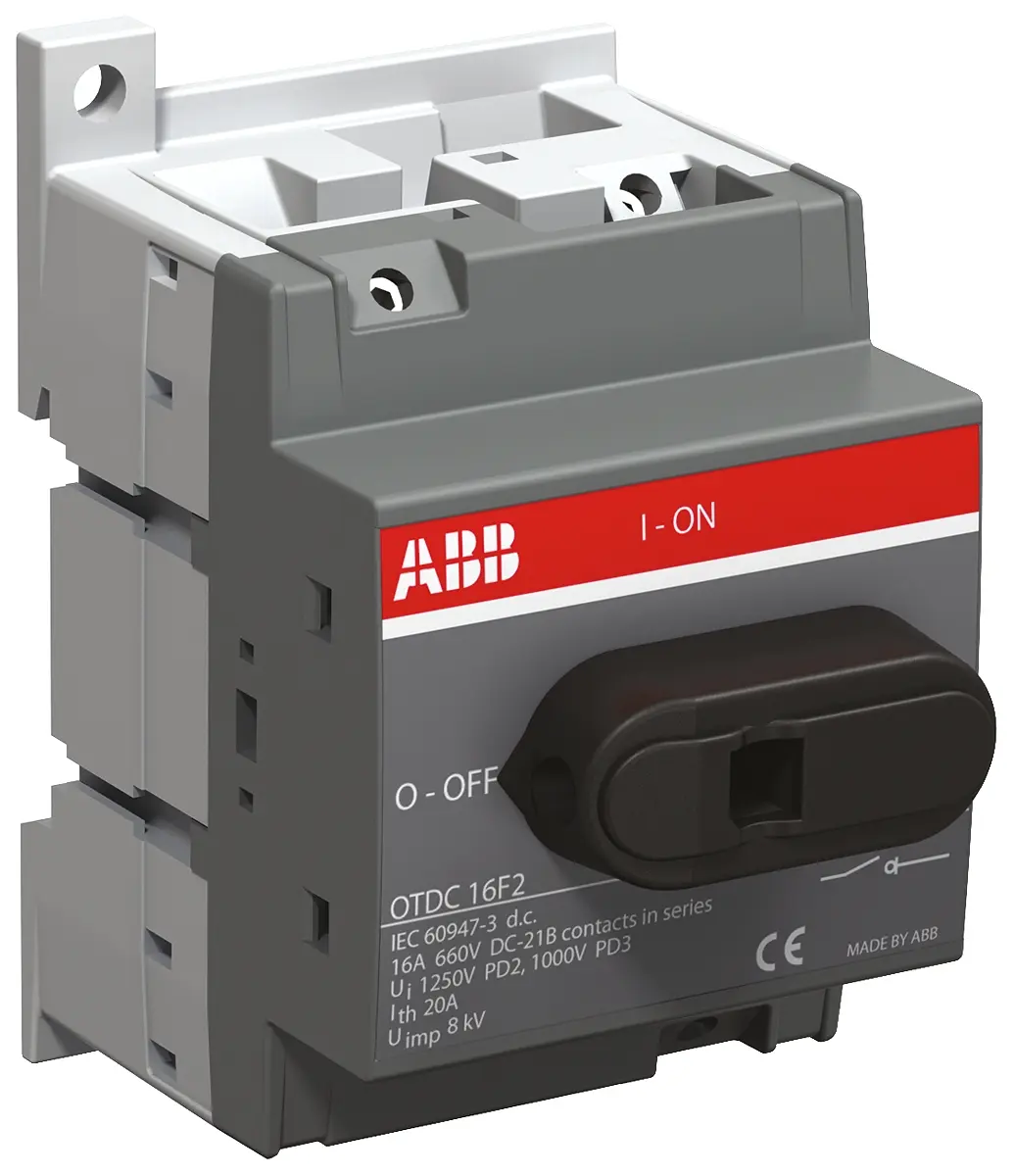 Produktfoto 1 von ABB OT Trennschalter 2-polig Basis 16A 75 kW Schwarz IP20