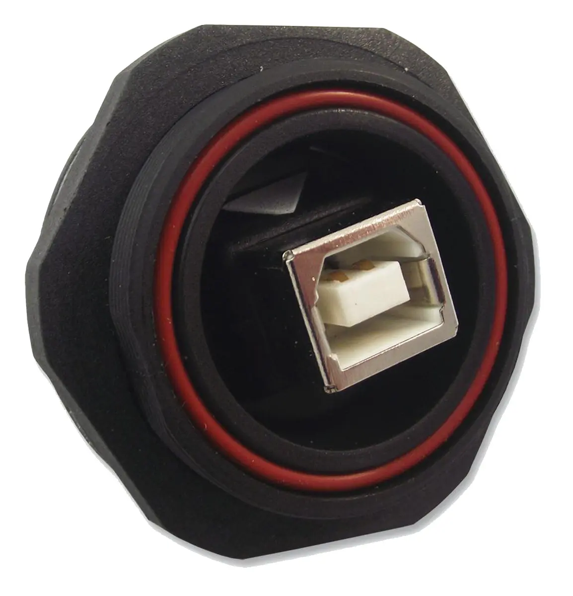 Produktfoto 1 von Bulgin, Gerade Buccaneer USB-Steckverbinder Buchse USB-Typ B 1, Panel USB 2.0 IP68