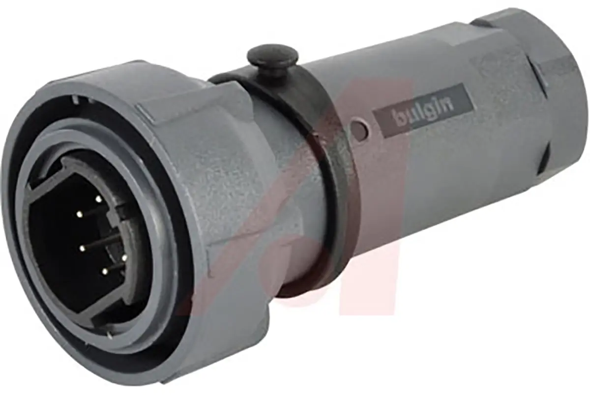 Bulgin Buccaneer 7000 42 Standard Rundsteckverbinder Stecker 6-polig Stecker 10A Kabel IP66, IP68, IP69K
