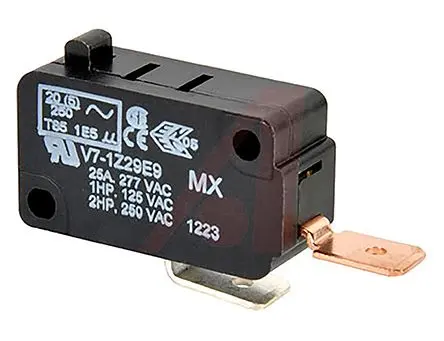 Produktfoto 1 von Honeywell Mikroschalter Stiftstößel-Betätiger Schnellverbindung, SPNO, 125 V ac, 25A 2.21N -40 °C - 85 °C