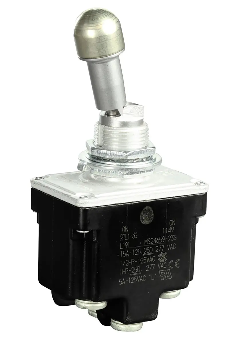 Produktfoto 1 von Honeywell Buchse Kippschalter 2-poliger Wechsler, Ein-Ein, 28 V dc, 277 V ac, 20A, Schraube