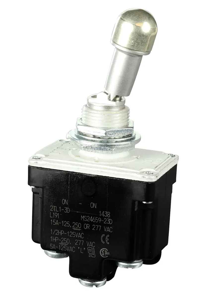 Produktfoto 1 von Honeywell Buchse Kippschalter 2-poliger Wechsler, Ein-Ein, 28 V dc, 277 V ac, 20A, Schraube