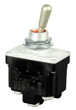 Produktfoto 1 von Honeywell Buchse Kippschalter 2-poliger Wechsler, Ein-Ein-Ein, 277 V ac, 11A, 18 A, 6 A, Schraube