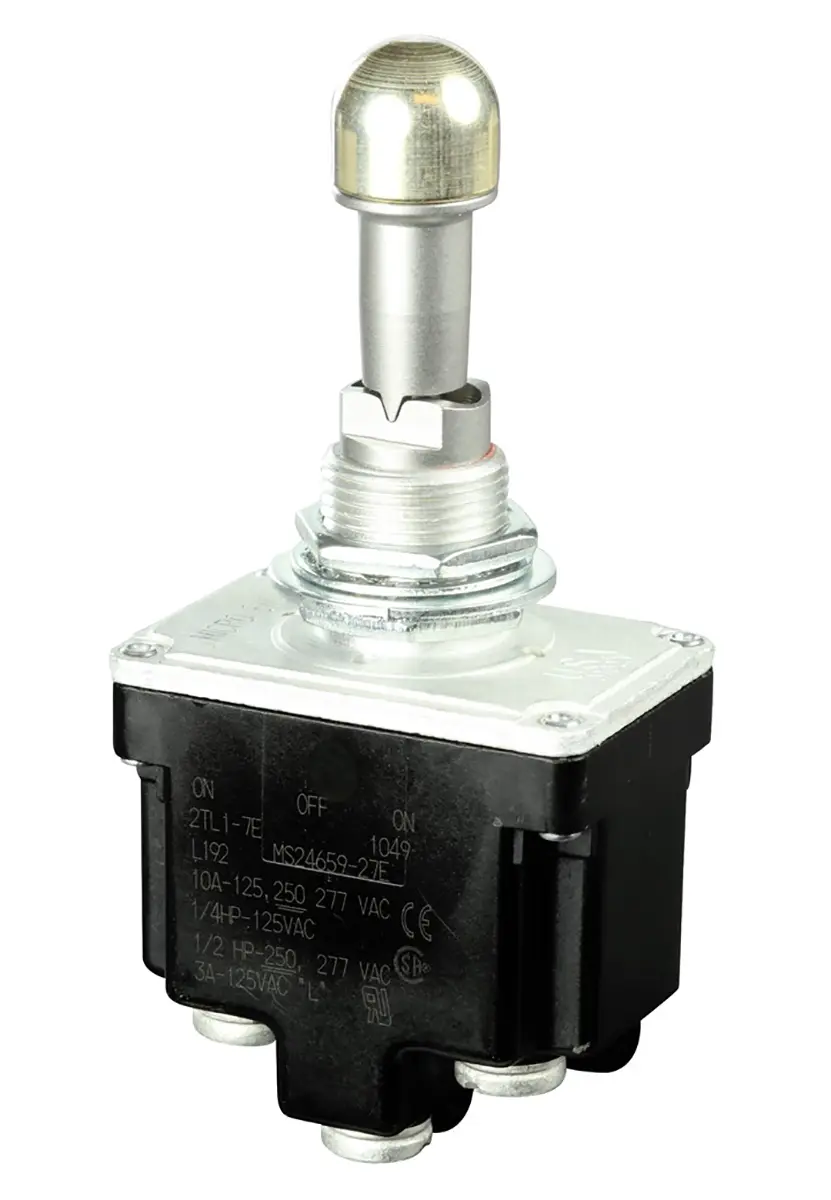 Produktfoto 1 von Honeywell Buchse Kippschalter 2-poliger Wechsler, Ein-Aus-Ein, 28 V dc, 277 V ac, 18A, Schraube
