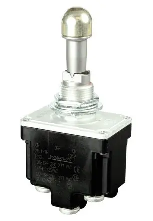 Produktfoto 1 von Honeywell Buchse Kippschalter 2-poliger Wechsler, Ein-Aus-Ein, 28 V dc, 277 V ac, 18A, Schraube