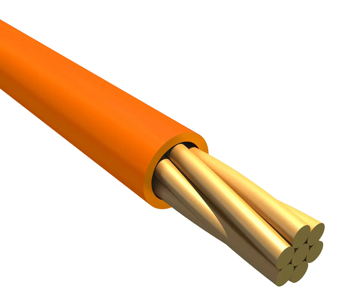 Produktfoto 1 von Alpha Wire Hookup Wire PVC Schaltdraht 0.2 mm², 24 AWG 30 m Orange Ø 1.42 mm 7 Litzen Polyvinylchlorid