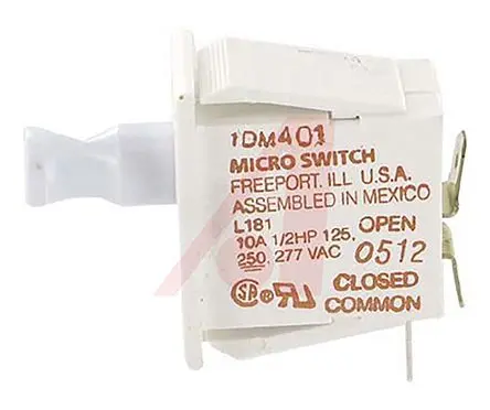 Produktfoto 1 von Honeywell Türmikroschalter Stößel 1-poliger Umschalter 10 A IP00 Schnellverbindung -37 °C 82 °C