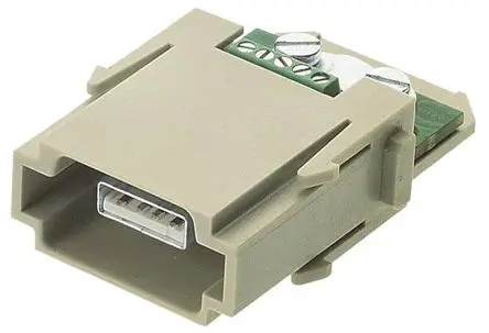 Produktfoto 1 von HARTING 0914 Modul für robusten Stromversorgungsstecker Stecker, 4-polig 1A, Oberfläche, USB-Modul
