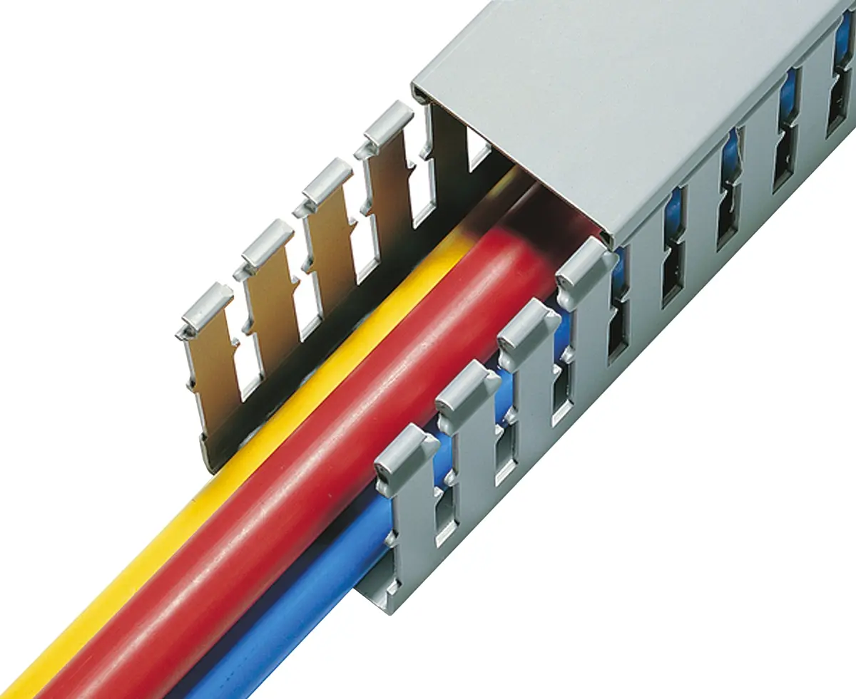 Produktfoto 1 von HellermannTyton HTWD-PW Grau, 60 mm x 60 mm Polyvinylchlorid, Länge 2 m, Seitenwand Offen