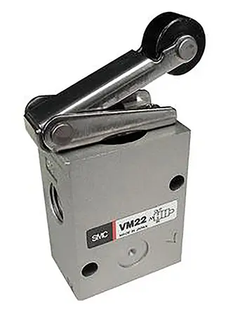 Produktfoto 1 von SMC, Rollenhebel VM200 Pneumatik-Steuerventil, manuell 1/4 in III B