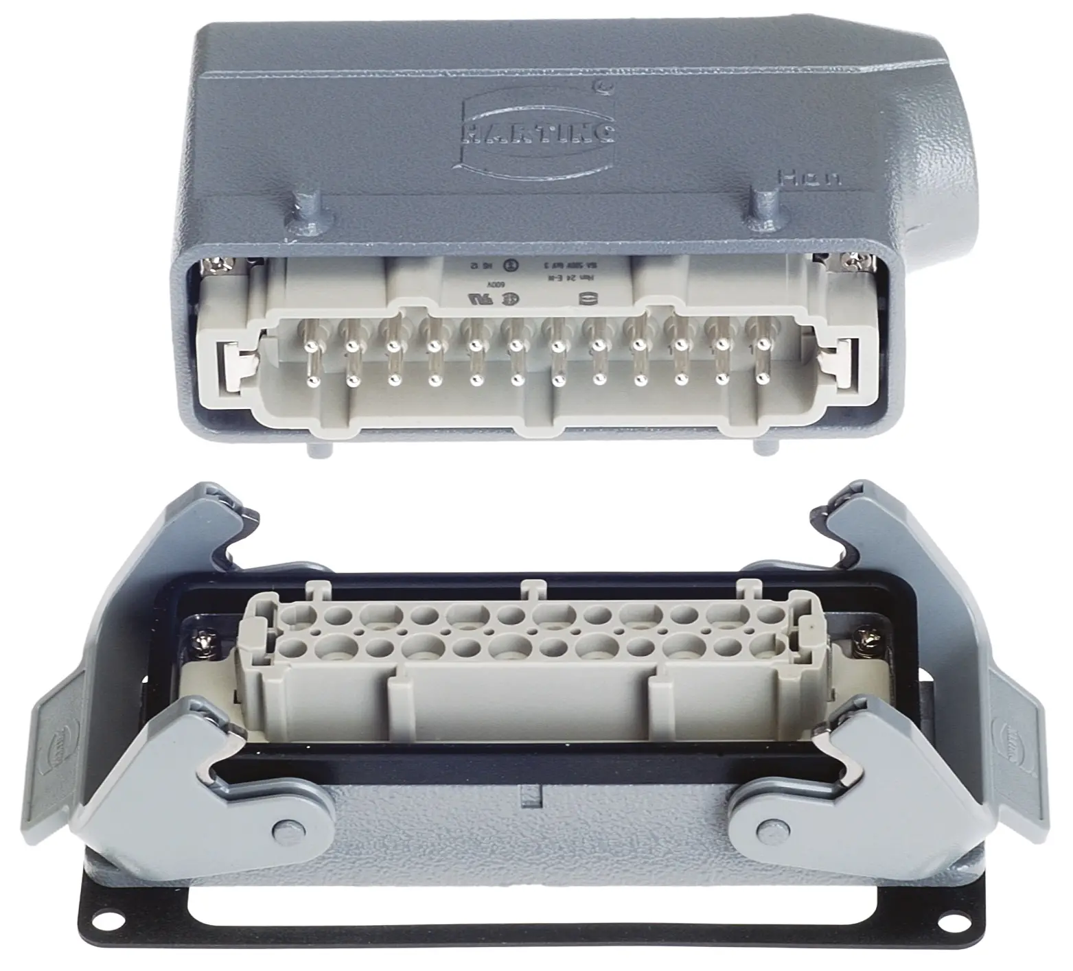Produktfoto 1 von HARTING HAN 24B Schwere Steckverbinder Steckverbindersatz 24+PE-polig, 500 V / 16A