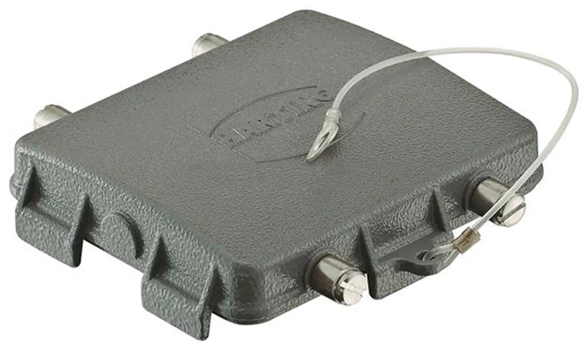 Produktfoto 1 von HARTING Han B Schutzabdeckung für Kabel-Kabel Haube, Stecker, Seitlich, 4-polig, 10B